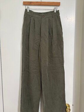 Reformation Mason Pants Olive